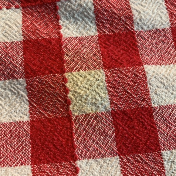 Red and white checked tablecloth.  Approximately 90” x 52” - Picture 3 of 3